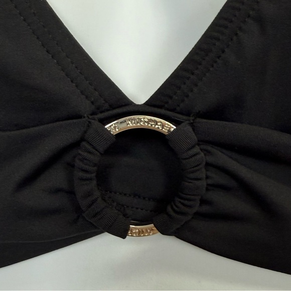 Michael Kors Swim Bikini Top Womens 20W Black Halter NWT Plus Size - Picture 3 of 9